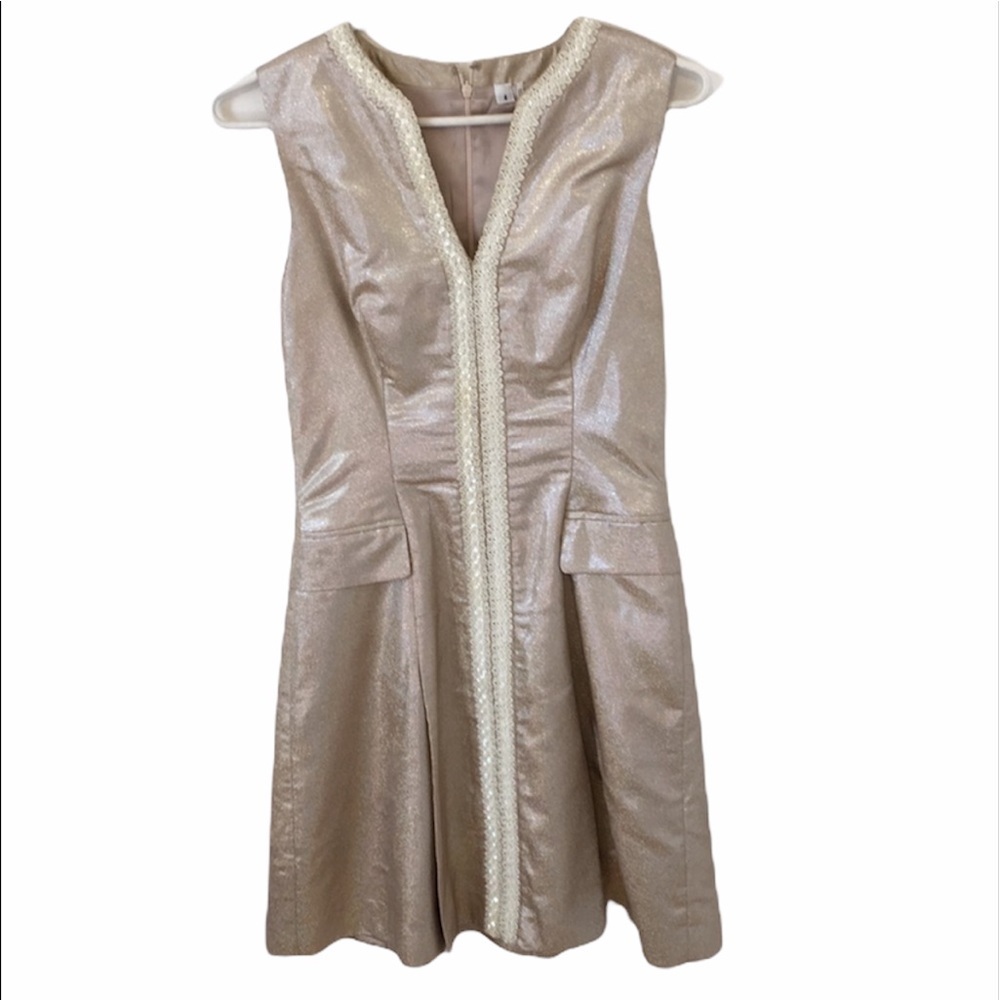 Rose Gold Shimmery Cocktail Dress 4